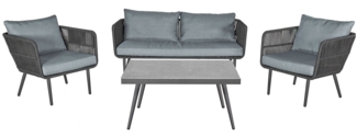 Lounge-Set Saigon , Stahl , Anthrazit, Grau , 0 x 0 x 0 cm