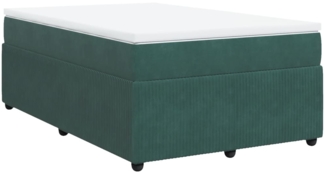 vidaXL Boxspringbett mit Matratze Dunkelgrün 120x190 cm Samt 3285629
