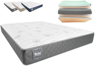 Don Raja Viskoelastische Matratze, Aloe Vera, mehrlagig, Memory-Schaum, Grau, 180x180 cm