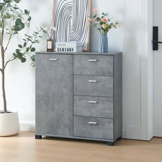 Sideboard Döbritz 84x80x28cm Betonoptik [en. casa]