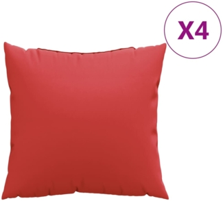 vidaXL Sofakissen 4 Stk. Rot 60x60 cm Stoff 360409