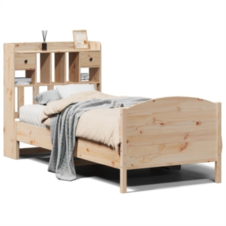 vidaXL Massivholzbett mit Regal ohne Matratze 100x200 cm Kiefer 3323158