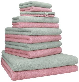 Betz Handtuch Set 12 TLG. Handtuch Set BERLIN Farbe Jade - Lotus, 100% Baumwolle (12 Teile, 12-St)