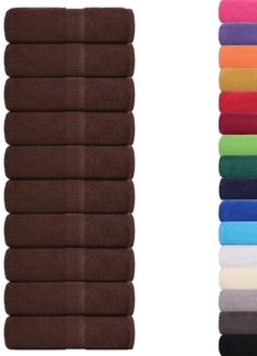 vidaXL Waschhandtücher 10 Stück FROGN Braun 30x30 cm 100% Baumwolle 136754