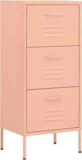 vidaXL Lagerschrank Rosa 42,5x35x101,5 cm Stahl 336184