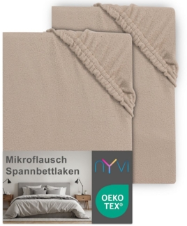 NYVI Spannbettlaken Spannbettlaken DreamScience Mikroflausch für Matratzen bis 22 cm Höhe, Microfaser-Fleece, Gummizug: rundum, (2 Stück), Kuschelweiches & Wärmendes Bettlaken Spannbetttuch