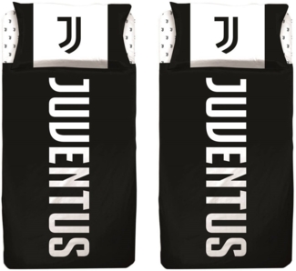 BrandMac Bettwäsche Juventus Turin - Partner-Bettwäsche-Set, 135x200 & 80x80, Juve Fußball, Baumwolle, 100% Baumwolle