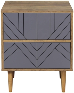 Nachtkommode HALLE in grau, T40 x B48 x H59 cm