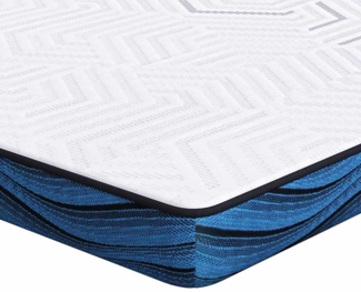 vidaXL Matratzenpads Weiß und blau 100x200 cm Gel-Speicherschaum 4106268