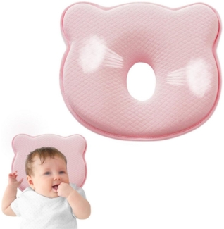 Mutig Babykissen Kopfkissen Neugeborene Memory Foam,Reisekissen Gegen Plattkopf, für Babys 0-12 Monate, Kinderkissen für Bett, Kinderwagen, Autositz