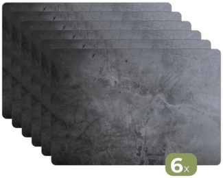 MuchoWow Platzset Industriell - Beton - Grau - Schiefer - Retro, (6-St), Platzsets, Tischset, Abwaschbar, Tischsets, Platzdeckchen