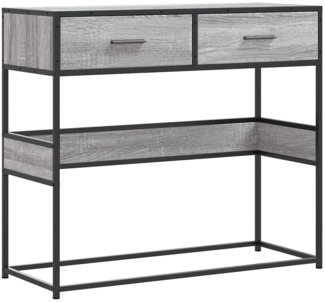 vidaXL Konsolentisch Grau Sonoma 90x35x80 cm Holzwerkstoff 849177