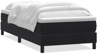 vidaXL Boxspringbett mit Matratze Schwarz 80x220 cm Samt 3315947