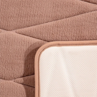 Paco Home Badematte Corby 254, Höhe 13 mm, rutschhemmend beschichtet, fußbodenheizungsgeeignet, Polyester, rechteckig, Badteppich, Rauten Muster, Hoch-Tief Effekt, Memory-Foam Effekt