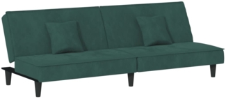 vidaXL Schlafsofa Dunkelgrün Samt 351909