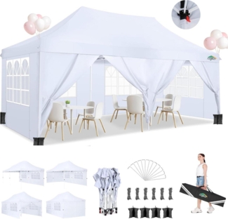 COBIZI Faltpavillon 3x6m Wasserdicht Stabil Partyzelt 6 Seitenwände