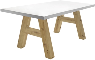 Esszimmertisch Elia 2 140 x 90 x 75 Esstisch Asteiche/Weiß Matt Lack 13265-140