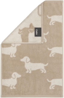 Cawö Handtücher Dogs natur beige|Gästetuch 30x50 cm