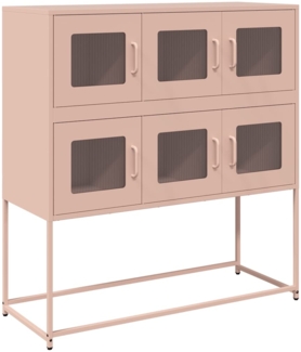 vidaXL Sideboard Rosa 100,5x39x107 cm Kaltgewalzter Stahl 853423