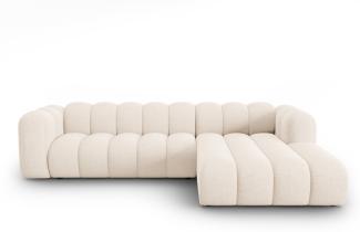 Micadoni Modulares Ecksofa Lupine 4-Sitzer Rechts Chenille Helles Beige