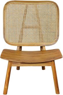 Essstuhl Teak Rattan Küchenstuhl Esszimmer Wohnzimmer Küche Stuhl Holzstuhl