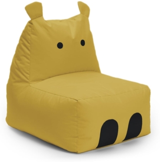 LUMALAND 'Animal Line Hippo' Kindersitzsack, indoor & outdoor, Polyester senfgelb, 200 l