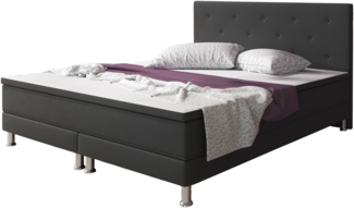 Boxspringbett E1 180x200 cm Webstoff Anhtrazit