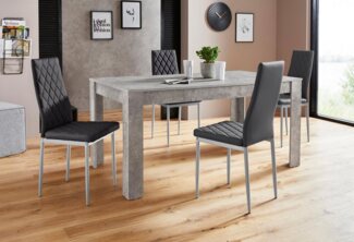 INOSIGN Essgruppe Lynn160/Brooke, (Set, 5-tlg), Tisch mit 4 Stühlen