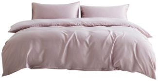 BYSURE Bettwäsche, Satin, 2 teilig, Satin Bettwäsche Set, Kissenbezug 80x80cm