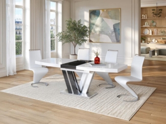 Vente-unique - Stuhl Freischwinger 4er-Set - Kunstleder - Weiß - TWIZY