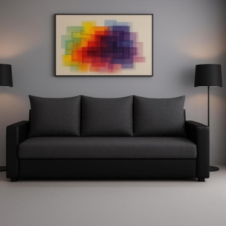 Sofa LATTE mit Schlaf-Funktion und Bettkasten – moderner Stil und Komfort!