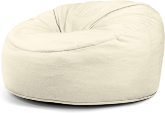 Schaumstoffsitzsack OM110, Bezugsstoff - Teddy, 100% Polyester, Cream, 90x135x135