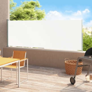 vidaXL Seitenmarkise Ausziehbar 220x500 cm Creme 313430