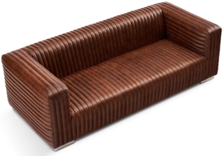Clubsofa Lamberton hell 2,5-Sitzer Vintage Leder "Vintage-Cigar"