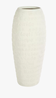 Welcome Bodenvase mit Schriftzug Willkommen Ø 39 cm, Höhe 90 cm