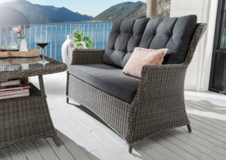 Destiny Loungesofa CASA, Aluminium, Polyrattan, 2er Sofa, inkl. Auflagen