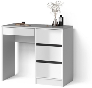 Livinity® Schminktisch Imola, Weiß/Weiß, ohne Spiegel