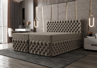 B&B Home Boxspringbett Boxbett Figo III (H3 Matratze Bonellfederung, Kopfteil, Bettkasten und Topper)