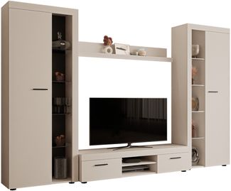 Wohnwand Rango XL (Farbe: Sandbeige, ohne Beleuchtung)