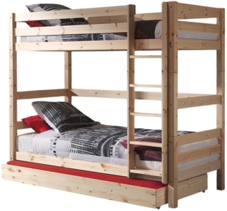 Etagenbett Karolina 210x105x161 Hochbett Massivholz natur