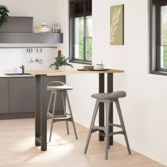 vidaXL Bartischbeine Anthrazit 2 Stk. 50x(110-111) cm Stahl 4013354