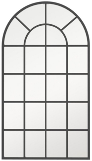 HOMCOM Wandspiegel Flurspiegel mit Metallrahmen (Wohnzimmerspiegel, 1-St, Dekospiegel), Schwarz 110 x 65 x 2,5 cm