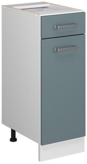 Vicco Küchenunterschrank R-Line, Blau-Grau/Weiß, 30 cm ohne Arbeitsplatte