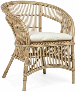 Sessel Consuelo aus Rattan, Natur