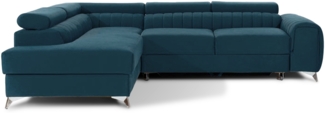 Eltap Laurence Ecksofa (Solar 77) Seite links, Blau, 205 x 98 x 275 cm
