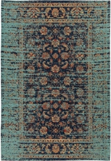 Qiyano Teppich Kurzflorteppich Okelani 200 Türkis 80 x 150 cm, rechteckig, Höhe: 0.5 mm