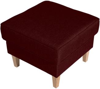 Hocker Karlen Bezug Flachgewebe Buche natur / rot 22026