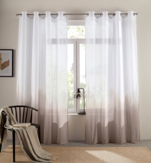 Bruno Banani Gardine Nevalla (1 St), Ösen, halbtransparent, Baumwolle, modern, Farbverlauf, Wohnzimmer, Schlafzimmer, halbtransparent