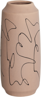 Blumenvase SUNFISH Steinzeug 33 cm Sandbeige