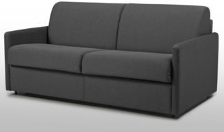 Vente-unique - Schlafsofa 3-Sitzer - Liegefläche: 140 cm - Matratzenhöhe: 14 cm - Stoff - Grau - CALIFE